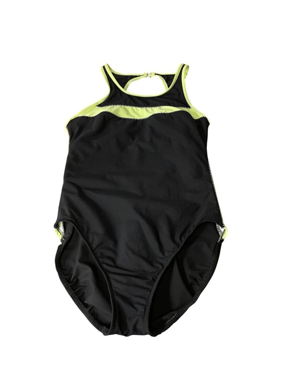 Miraclesuit Full Coverage Open Back One Piece Swimsuit Sz 16 Sporty Athletic